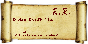 Rudas Rozália névjegykártya
