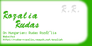 rozalia rudas business card
